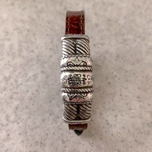 Brighton Leather and Silver Bracelet